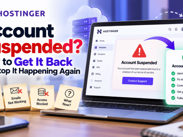 Hostinger Account Suspended? How to Get It Back and Stop It Happening Again